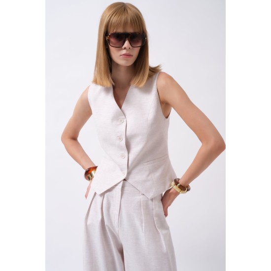 F45098432692407 BEYAZ YELEK