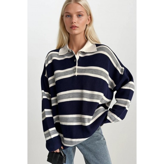 F45424272048311 LACİVERT BLUZ