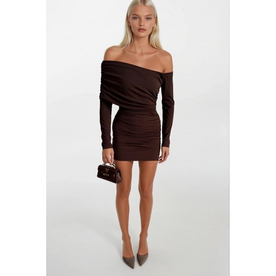 F45520975298743 BROWN DRESS
