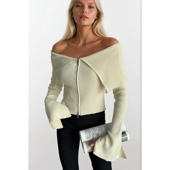 F45520979394743 EKRU BLUZ