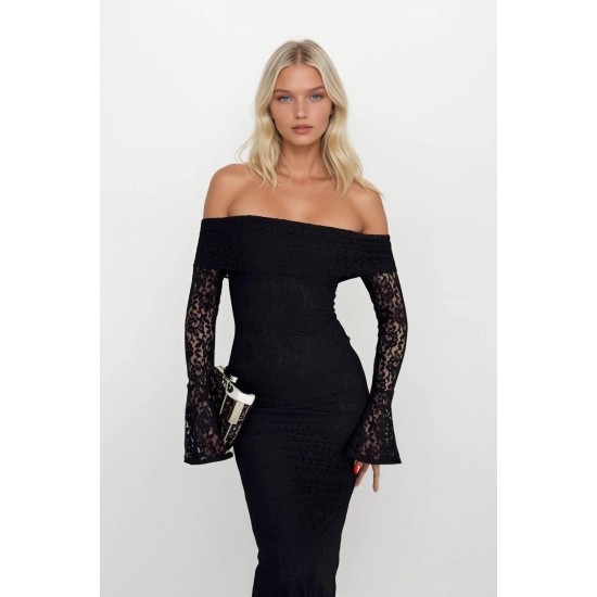 F45535719948471 SİYAH ELBİSE