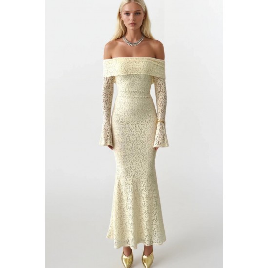 F45535720505527 EKRU ELBİSE