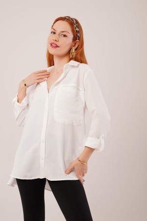 H4085-BEYAZ-S WHITE SHIRT