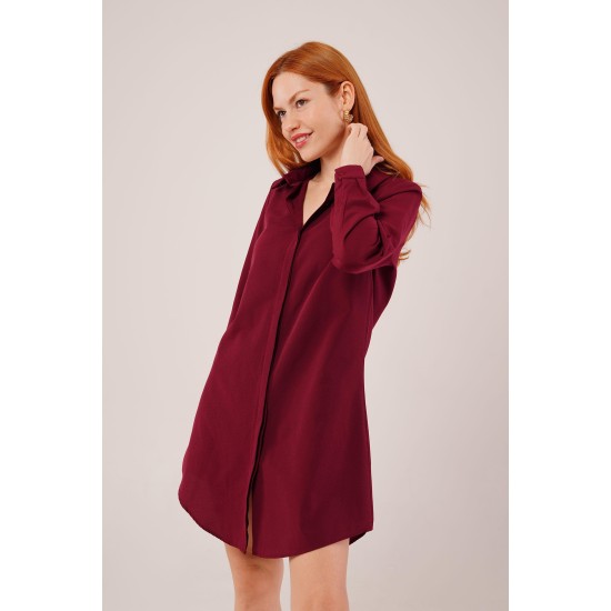 H4088-BORDO-S Burgundy SHIRT
