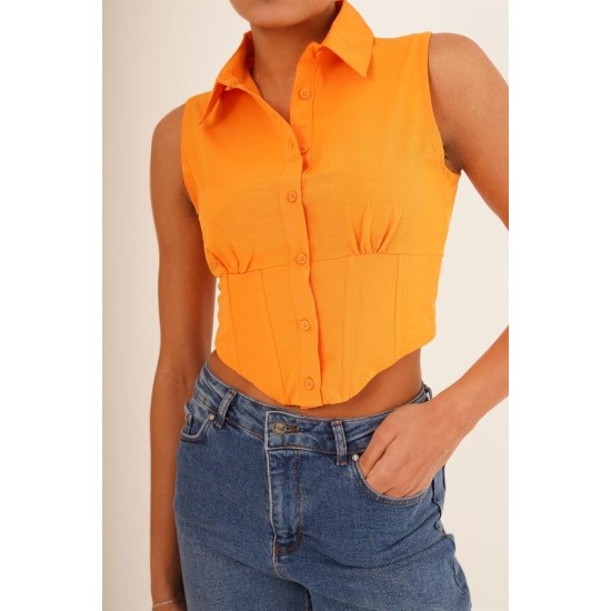 H4099-ORANJ-S ORANJ GÖMLEK