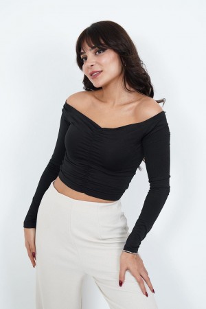 H4506-SİYAH-S SIYAH BLUZ