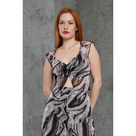 H4532-KAHVERENGİ-S KAHVERENGI CROP