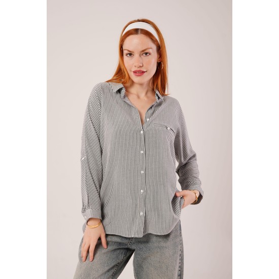 H4553-GRİ-S GRI SHIRT