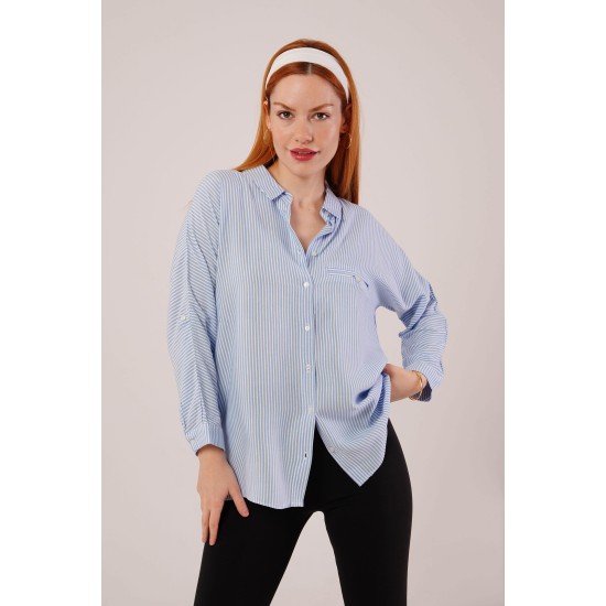 H4553-MAVİ-S MAVI SHIRT