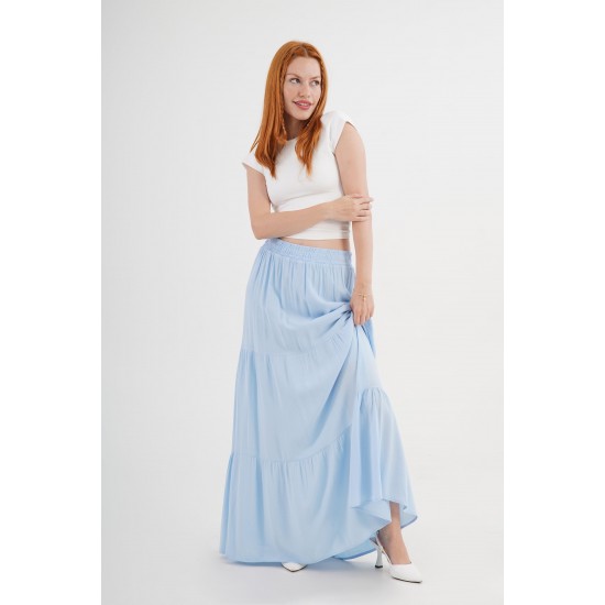 H4606-BEBEMAVİSİ-L "BEBE MAVI" SKIRT