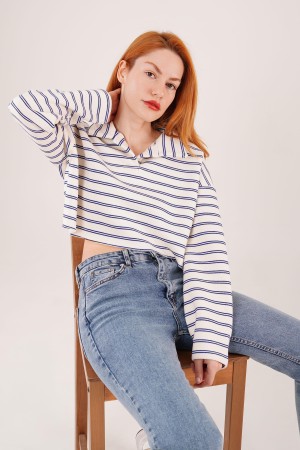 H4659-LACİVERT-M LACIVERT SWEAT