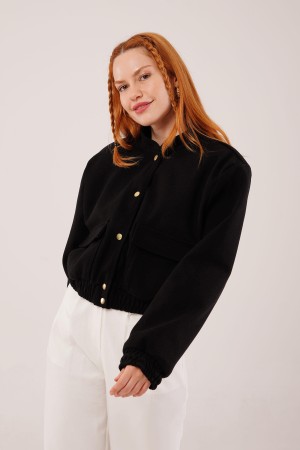 H4681-SİYAH-L SIYAH JACKET