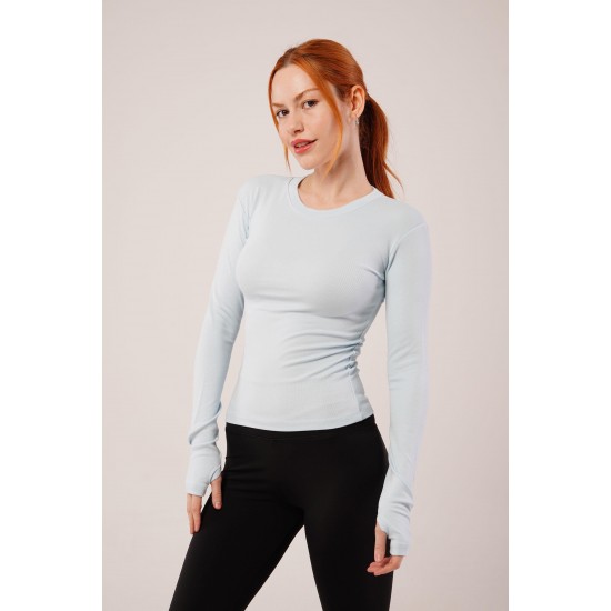 "H4704-BEBE MAVİSİ-S" "BEBE MAVI" BLOUSE