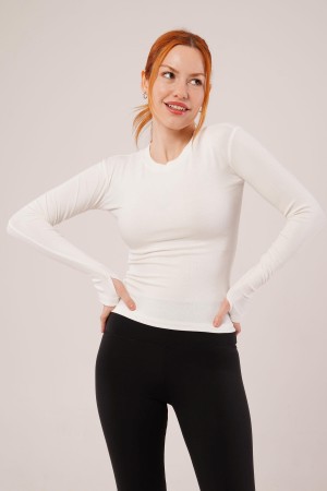 H4704-BEYAZ-L BEYAZ BLUZ