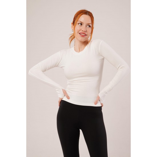 H4704-BEYAZ-L BEYAZ BLUZ