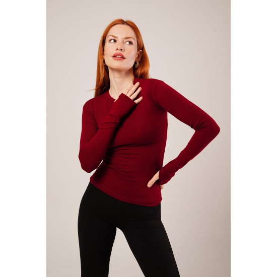 H4704-BORDO-L BORDO BLUZ