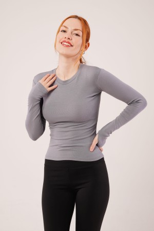 H4704-GRİ-M GRI BLUZ