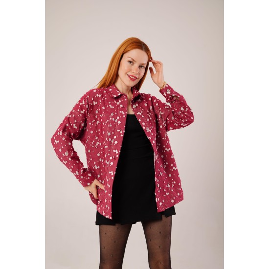 H4712-BORDO-M Burgundy SHIRT