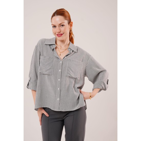 H4713-GRİ-S GRI SHIRT