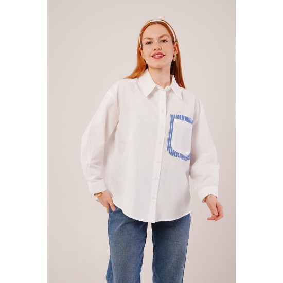 H4715-BEYAZ-M WHITE SHIRT