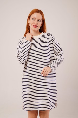 H4719-LACİVERT-S BEYAZ SWEAT