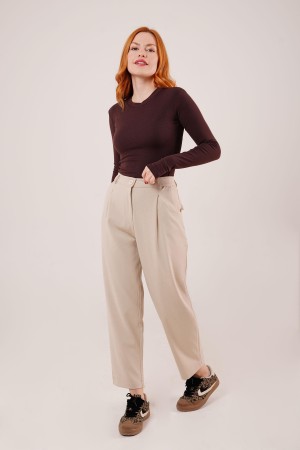 H4728-KREM-M KREM PANTOLON