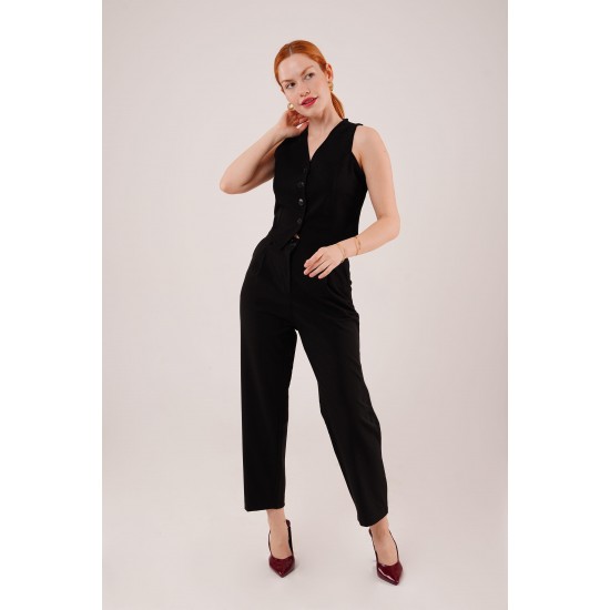 H4728-SİYAH-L KREM PANTOLON