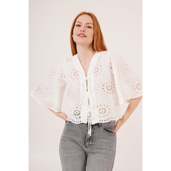 H4733-BEYAZ-M WHITE SHIRT