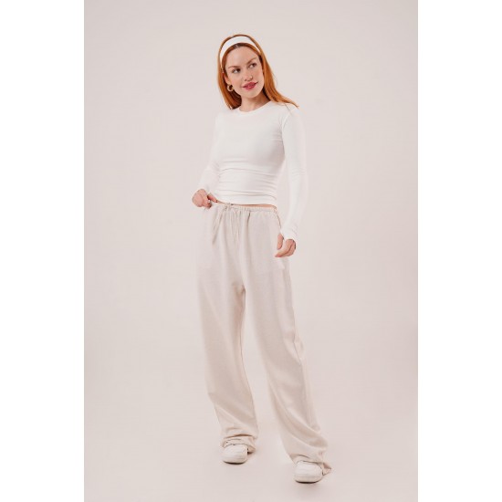 H4756-EKRU-L EKRU PANTOLON