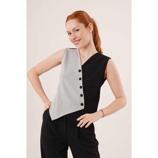 H4760-SİYAH-L SIYAH YELEK