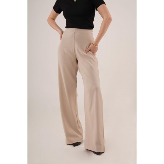 H4766-KREM-L CREAM TROUSERS