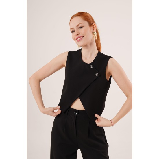 H4767-SİYAH-M SIYAH YELEK