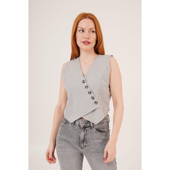 H4782-GRİ-M GRI YELEK