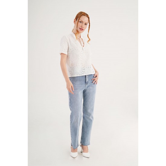 H4815-BEYAZ-S WHITE BLOUSE