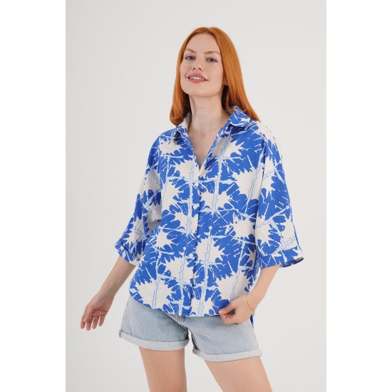 H4833-MAVİ-L MAVI SHIRT