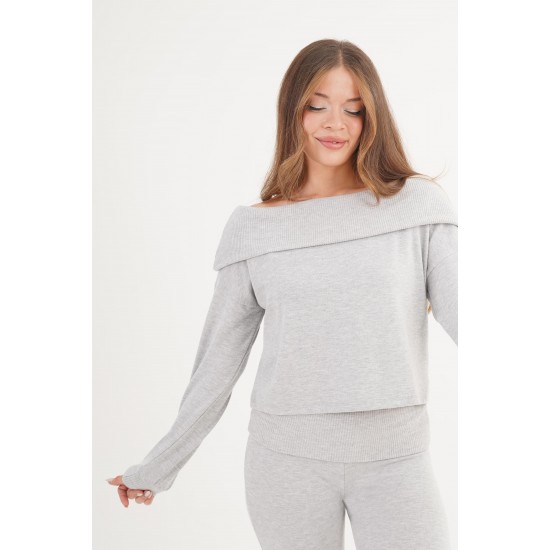 H4863-GRİ-M GRI BLUZ