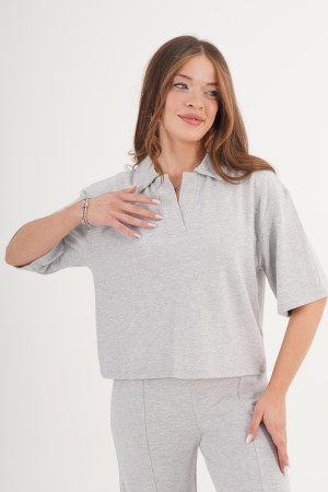 H4865-GRİ-L GRI BLOUSE