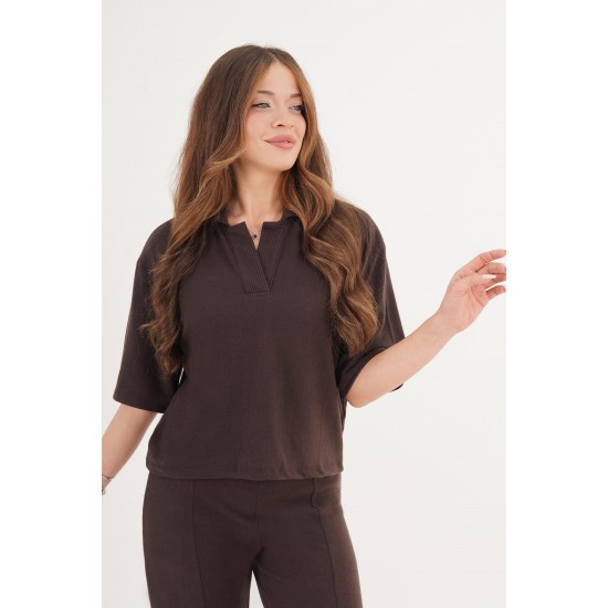 H4865-KAHVE-S KAHVERENGI BLOUSE