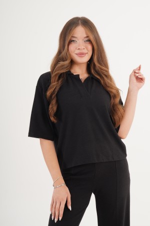 H4865-SİYAH-S SIYAH BLUZ