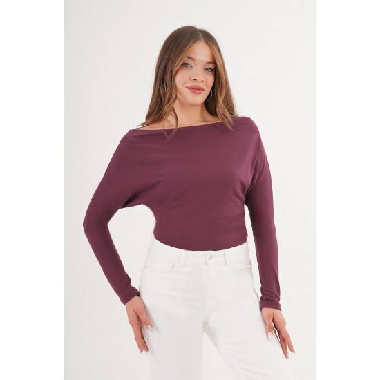 H4868-BORDO-S Burgundy BLOUSE