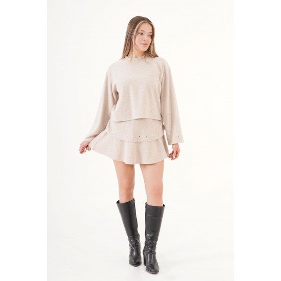 H4881-TAŞ-M STONE BLOUSE