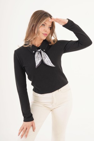H4884-SİYAH-L SIYAH BLOUSE