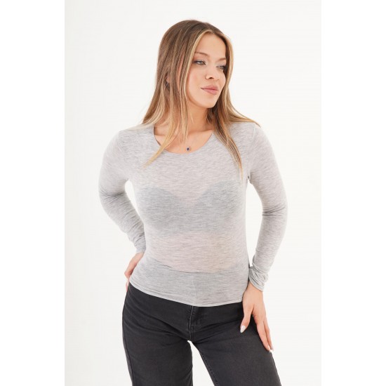 H4894-GRİ-S GRI BLOUSE