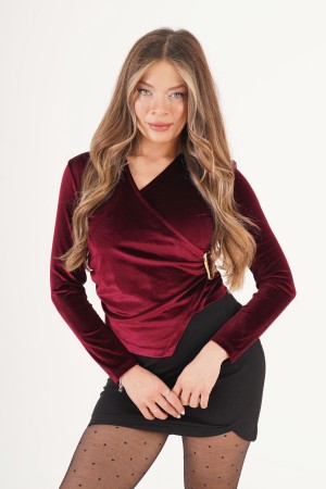 H4898-BORDO-L BORDO BLUZ