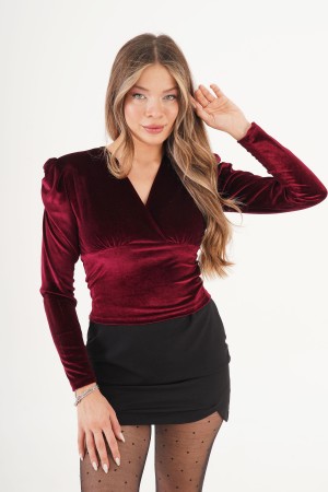 H4899-BORDO-L BORDO BLUZ