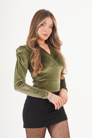 H4899-HAKİ-S HAKI BLOUSE