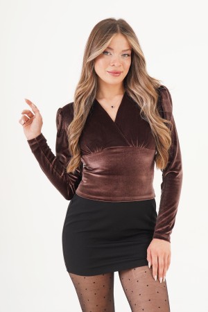 H4899-KAHVE-M KAHVERENGI BLOUSE