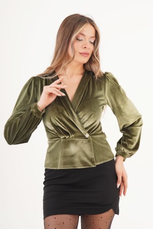 H4900-HAKİ-S HAKI BLOUSE