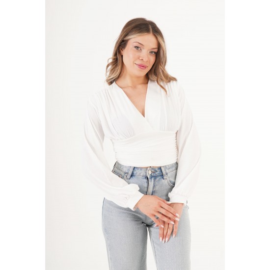 H4903-BEYAZ-S WHITE BLOUSE
