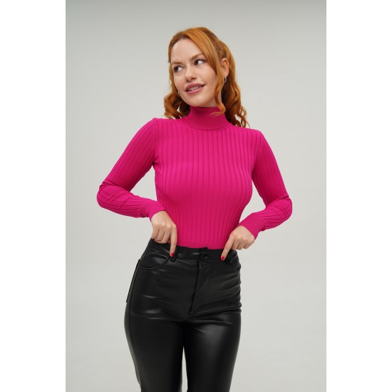 H6321-FUŞYA-STD Fuchsia JUMPER